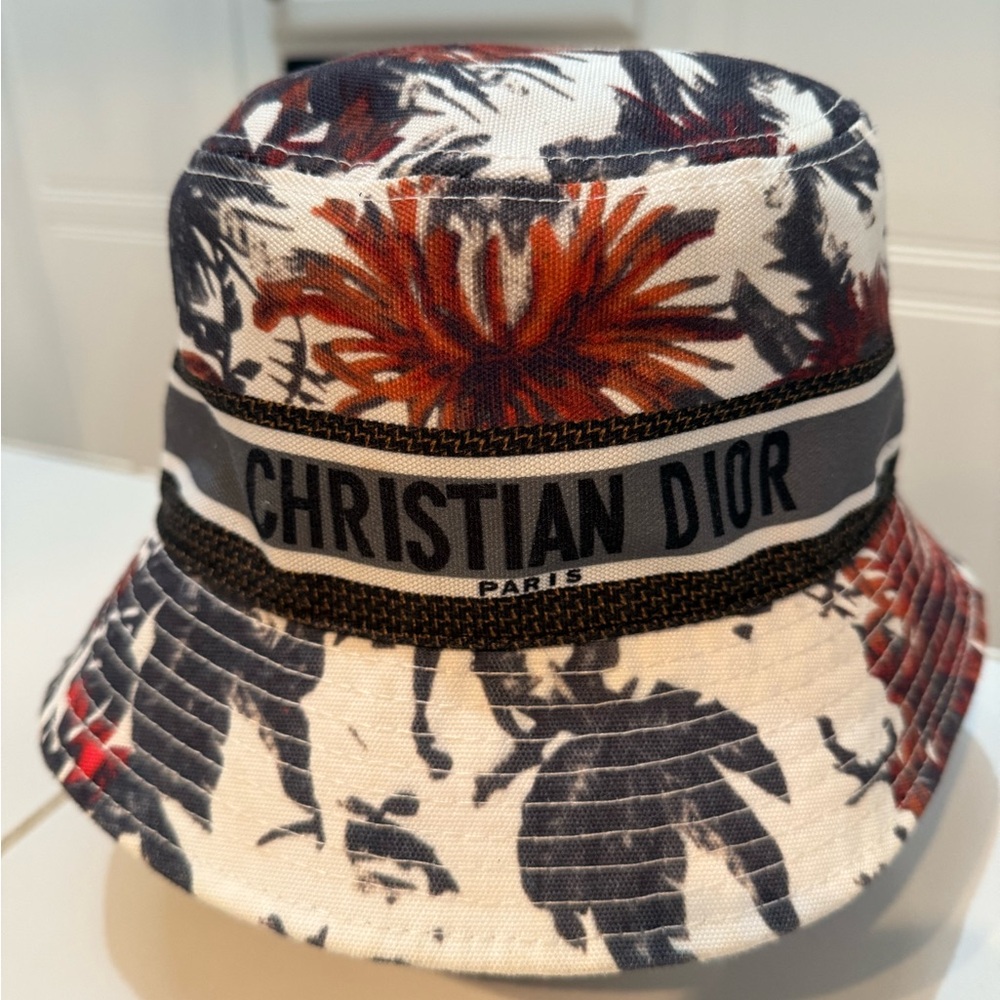 Christian Dior Floral & Palm Bucket Hat